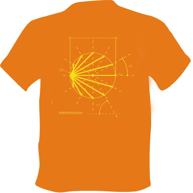 Camiseta Sketch Logo Camino de Santiago Orange