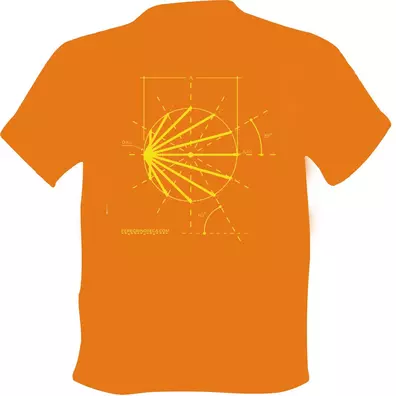 Camiseta Sketch Logo Camino de Santiago Orange