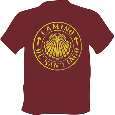 Camiseta Shell Camino de Santiago Garnet