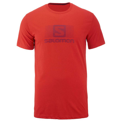 Camiseta vermelha Salomon Blend Logo SS TEE