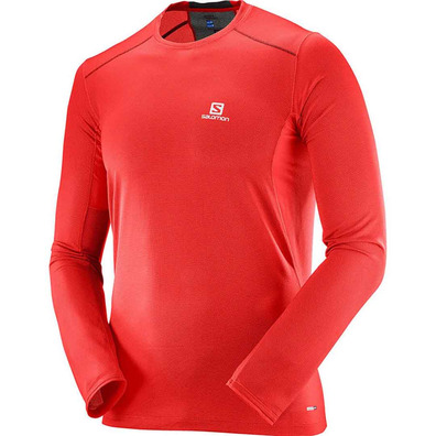 Camiseta vermelha Salomon Trail Rnner Ls