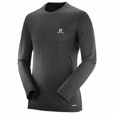 Camiseta preta Salomon X Wool Ls