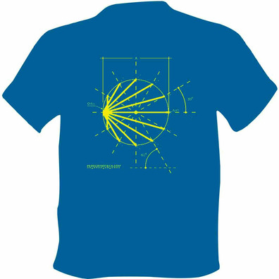 Camiseta técnica do logotipo da Blue Camino Star