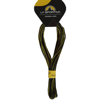 La Sportiva Mountain Runing atacadores 107 cm. Preto Verde