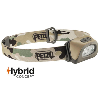 Frente Petzl Tactikka + 250 lm. Camuflagem Verde