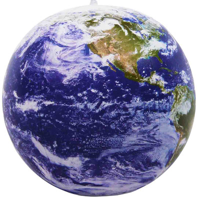 Globo mundial de satélite inflável com nuvens (40 cm)