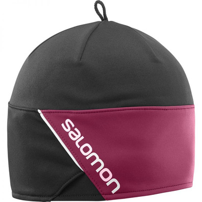 Chapéu Beanie Salomon RS Preto / Fúcsia