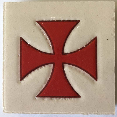 Ímã cerâmico Cruz dos Templários MyL 5X5 cm