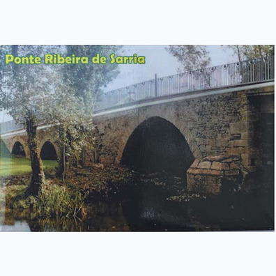 Ponte da Ribeira Sarria Ímã 8 x 5,4 cm