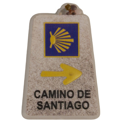 Cairn de resina Camino de Santiago com imã de pedras