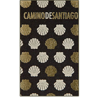 Ímã têxtil com conchas douradas Camino de Santiago