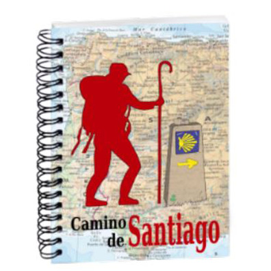 Mapa do Caminho de Santiago e caderno do peregrino