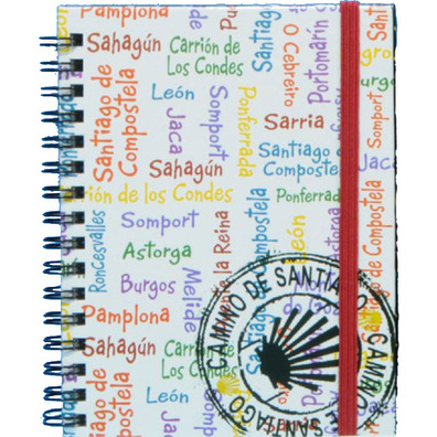 Caderno dos povos Camino de Santiago multicolor