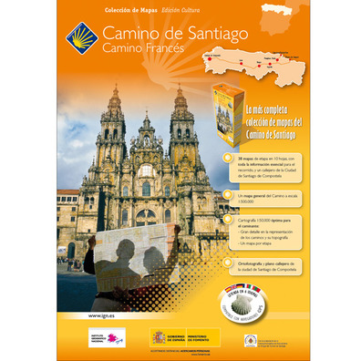 Mapa do Caminho de Santiago por etapas