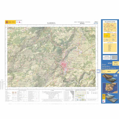 Sarria 124-1 Mapa Escala 1:25.000 IGN