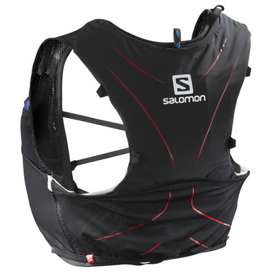 Conjunto Salomon ADV Skin 5 Mochila Preto / Vermelho