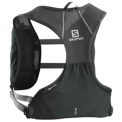 Conjunto de mochila preta Salomon Agile 2