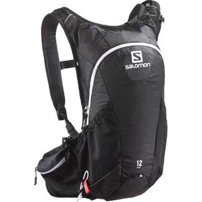 Conjunto de mochila preta Salomon Agile 12