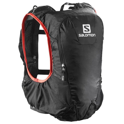 Conjunto de mochila preta Salomon Skin Pro 10