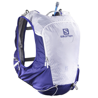 Conjunto de mochila Salomon Skin Pro 15 violeta / branco