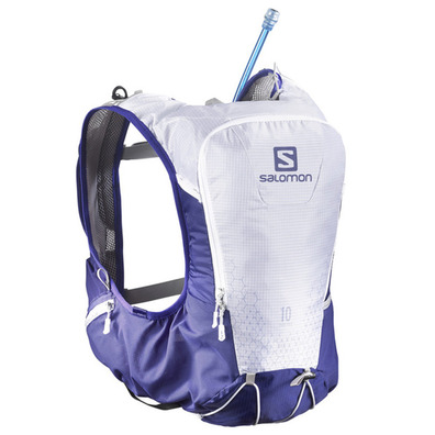 Conjunto de mochila Salomon Skin Pro 10 violeta / branco