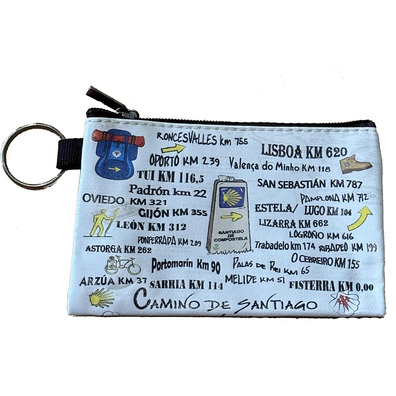 Bolsa Cidades e distâncias Caminho de Santiago