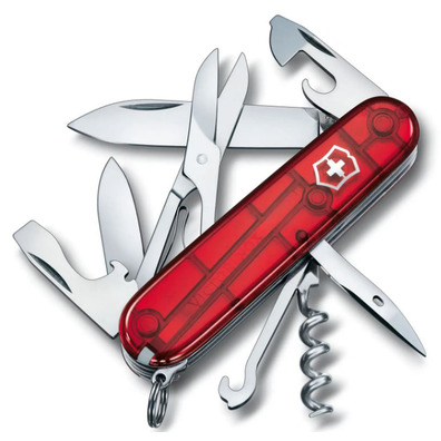 Canivete Victorinox Climber 14 usa 91 mm Vermelho Translúcido