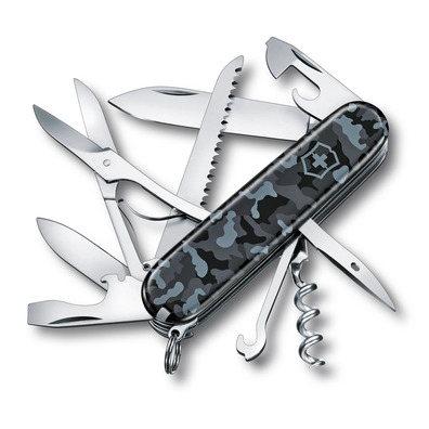 Canivete de bolso Victorinox Huntsman para 15 ferramentas, camuflagem cinza