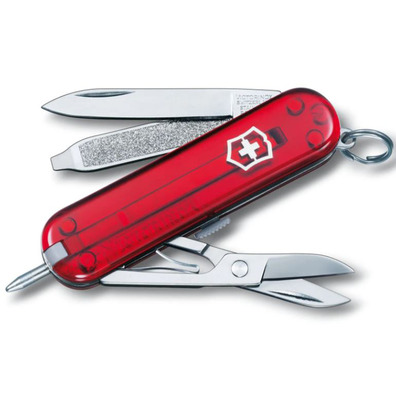 Victorinox Signature Knife 8 usa vermelho translúcido