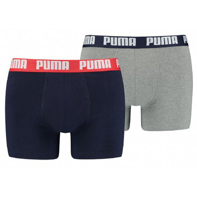 Pack de 2 boxers Puma azul marinho/cinzento