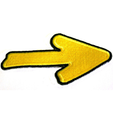 Patch bordado em tecido Big Yellow Road Arrow
