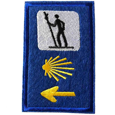 Patch bordado Triplo sinal azul