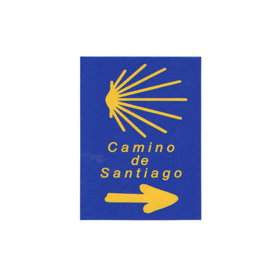Adesivo de estrela e flecha Camino de Santiago 6x8