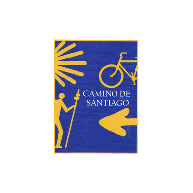 Adesivo 4 Símbolos Amarelos Camino de Santiago 6x8