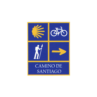 Adesivo 4 Símbolos Camino de Santiago 6x7,5