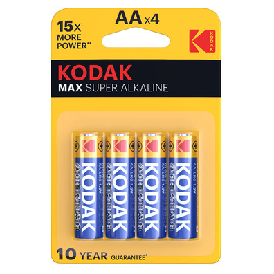 Pilhas alcalinas Kodak MAX AA LR6