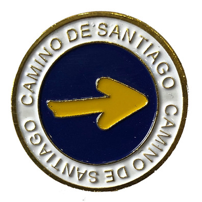 Arrow Pin Camino de Santiago redondo Metal