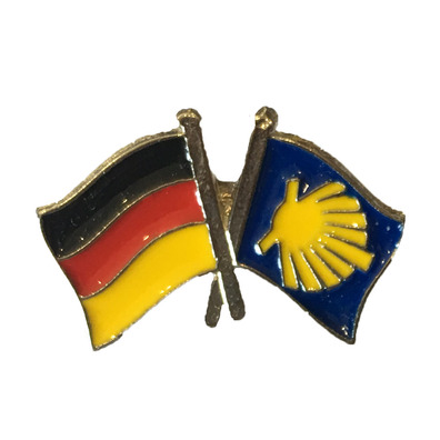 Metal Pin Flag Germany Camino Santiago