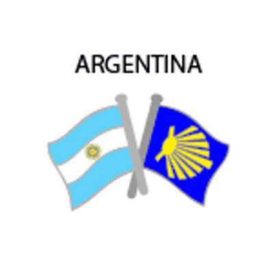 Pin de Metal Bandeira Argentina Camino Santiago