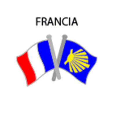 Pin de Metal Bandeira França Camino Santiago