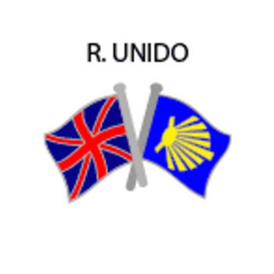 Pin de Metal Bandeira do Reino Unido Camino Santiago