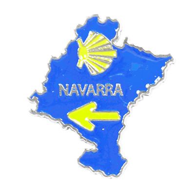 Pino de metal do mapa de Navarra