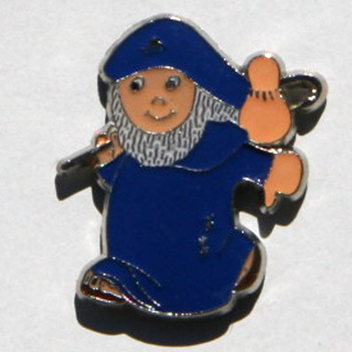 Pin de metal peregrino azul