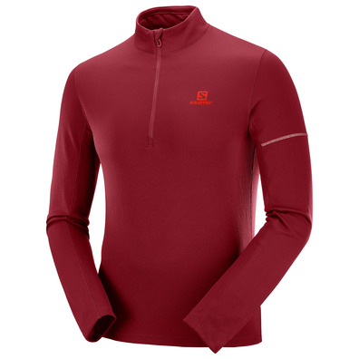 Pulôver Salomon Agile HZ Mid Granate