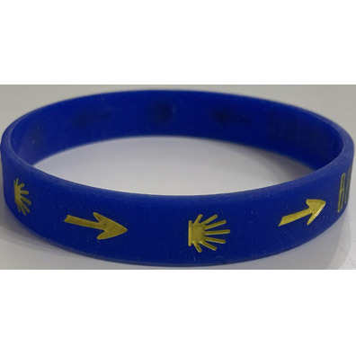 Pulseira de silicone, setas e estrelas pequenas