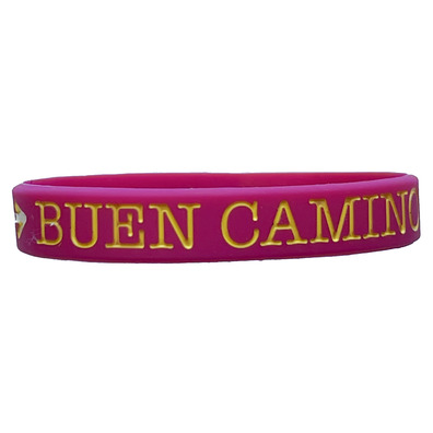 Pulseira de silicone Shell Camino Santiago rosa fúcsia