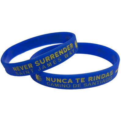 Pulseira de silicone Nunca desista Espanhol-Inglês