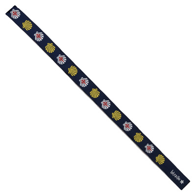 Pulseira de Tecido Vieira Branca e Amarela 67 Azul Marinho
