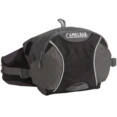 Bolsa de cintura Camelbak Flashflo com bolsa de hidratação fúcsia rosa-cinza