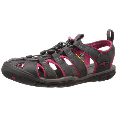 Sandalia Keen Clearwater CNX Couro Gris / Fucsia